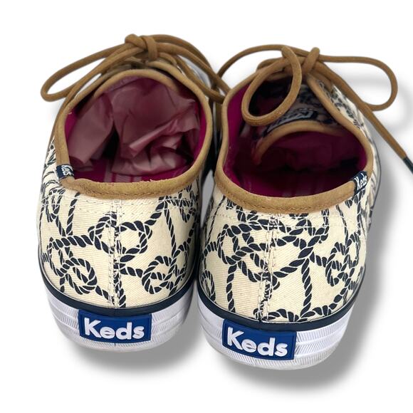 KEDS Woman's 'Champion Knot' Print Canvas Sneakers 10 Nautical Beach Sailing - Picture 5 of 8